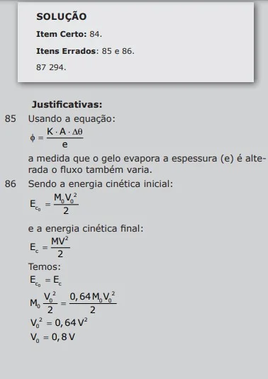 Resolução da Questão 84-85-86-87 - Física - UNB 2019